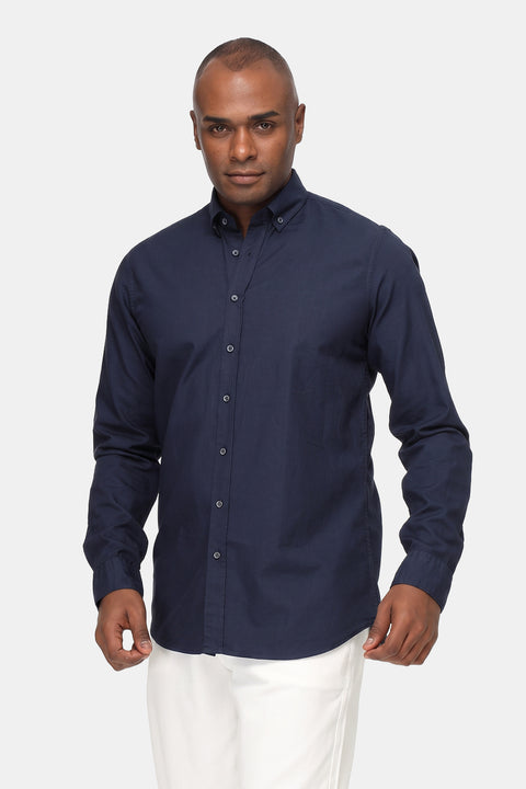 New Fit Shirt Oxford Dark Blue 100% Cotton