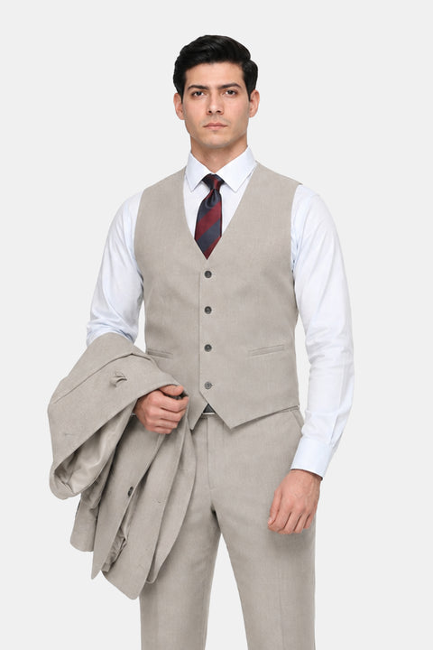 Slim Fit Suit Gray