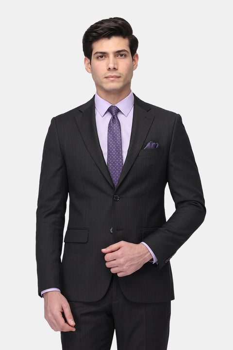 Slim Straight Fit Suit Black