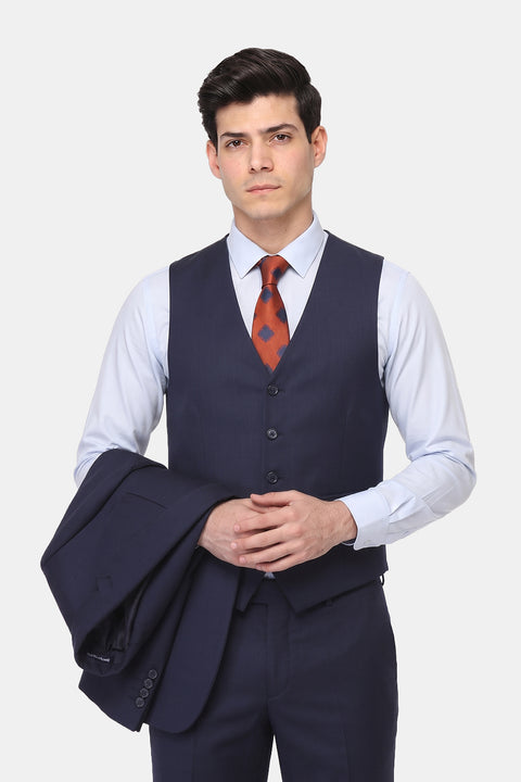 Slim Fit Suit Dark Blue