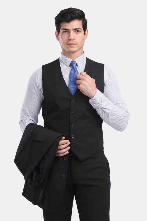 Slim Fit Suit Black