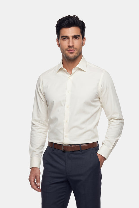 Classic Shirt Regular Fit 100% Cotton Off White