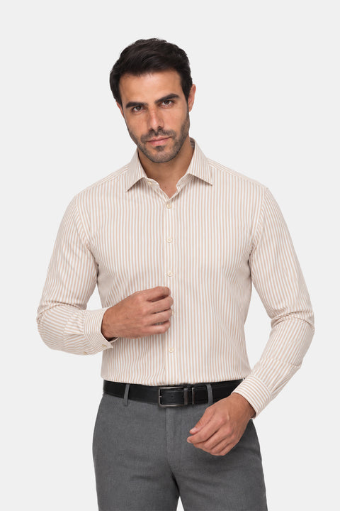 Milano Shirt Regular Fit Beige