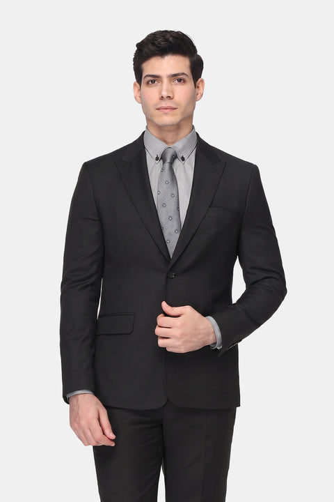 Slim Straight Fit Suit Black