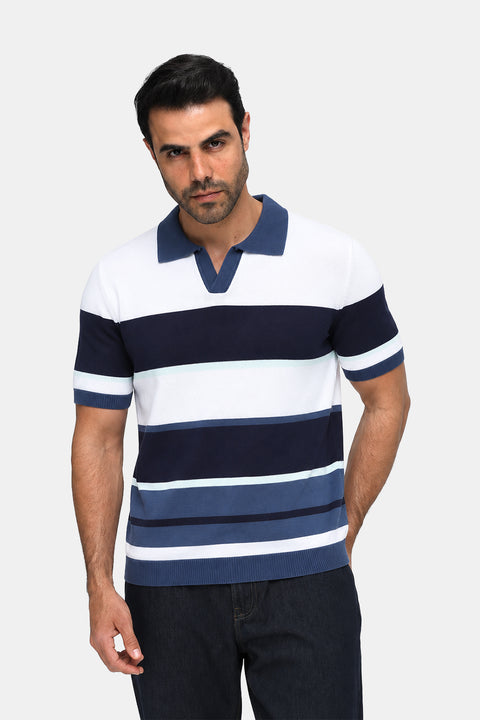 Polo Shirt Regular Fit Knitted White