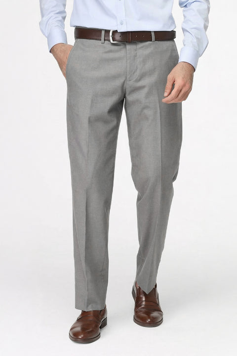 Regular Fit Classic Pants Light Gray