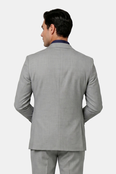 Regular Fit Suit Light Gray