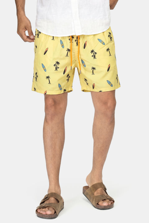 Regular Fit Swim Suit Yellow