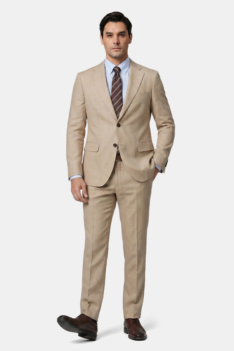 Slim Fit Suit Beige