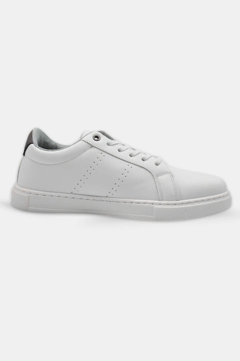 White Sneakers with Subtle Gray Details