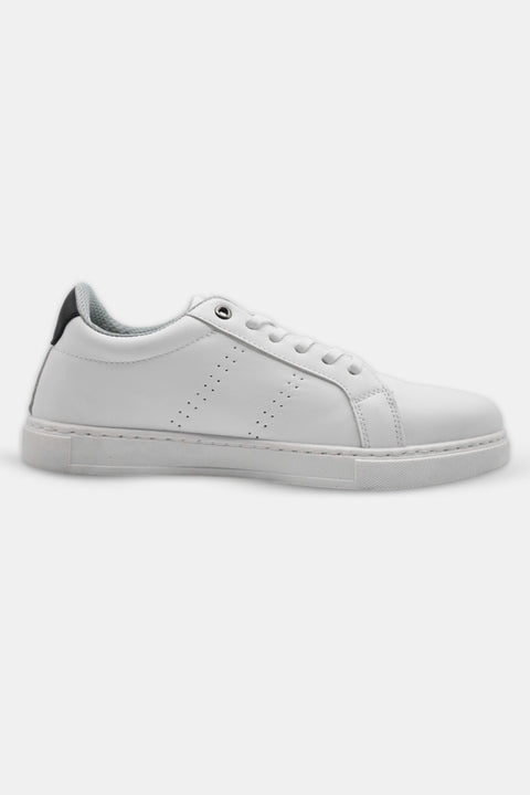 White Sneakers with Subtle Black Details