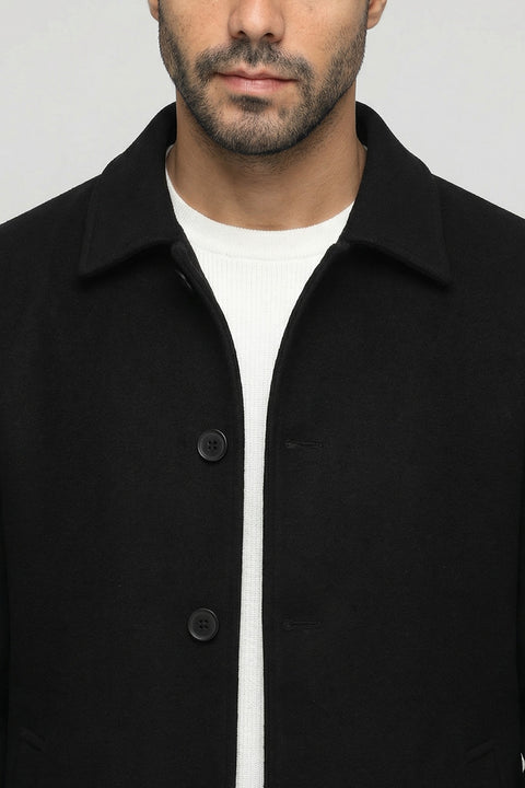 Regular Fit Coat Black