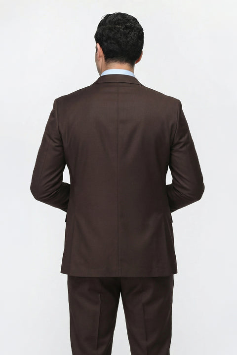 Slim Fit Suit Brown