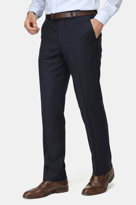 Slim Straight Fit Classic Pants Dark Blue