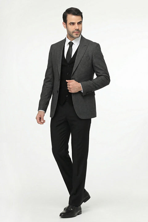 Slim Fit Suit Gray