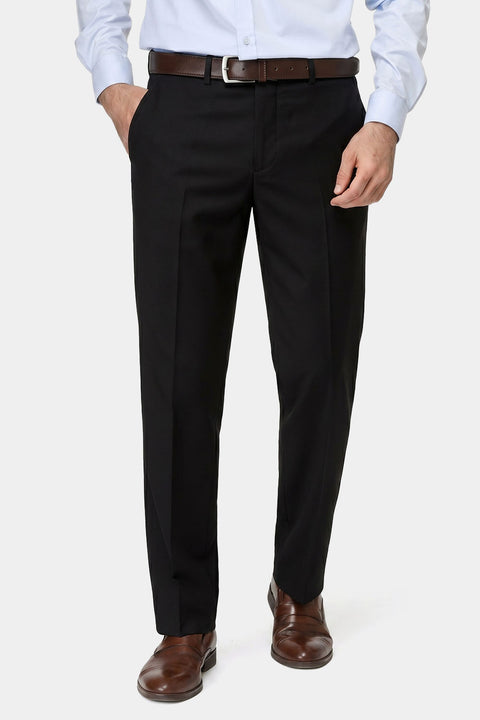 Slim Straight Fit Classic Pants Black