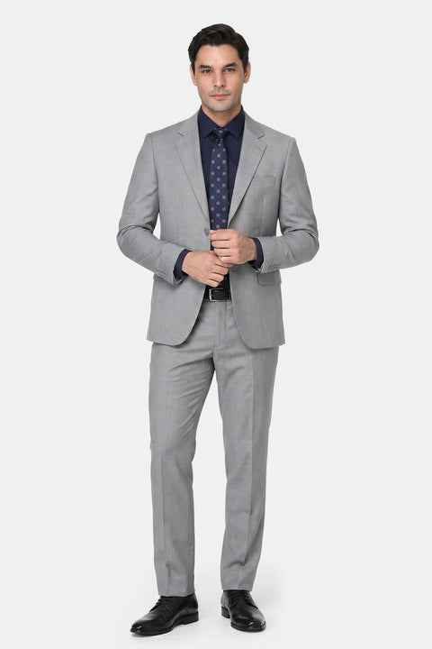 Regular Fit Suit Light Gray