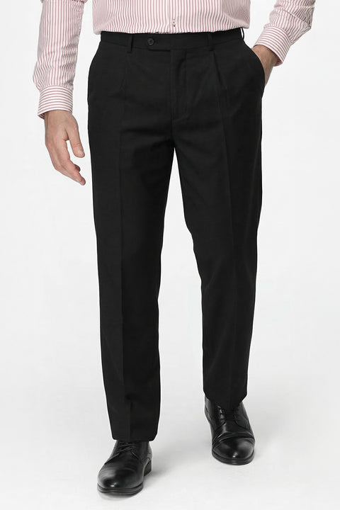 Slim Fit Classic Pants Black
