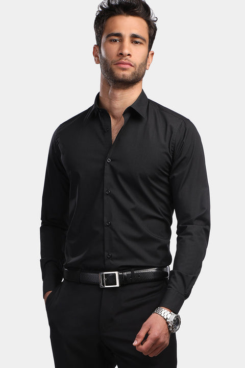 Classic Shirt  Regular Fit  Black