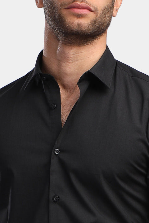 Classic Shirt Slim Fit  Black