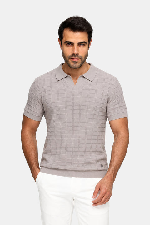 Polo Shirt Regular Fit Knitted Beige
