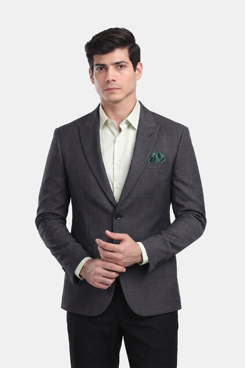 Slim Straight Fit Suit Gray