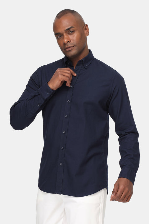 New Fit Shirt Oxford Dark Blue 100% Cotton