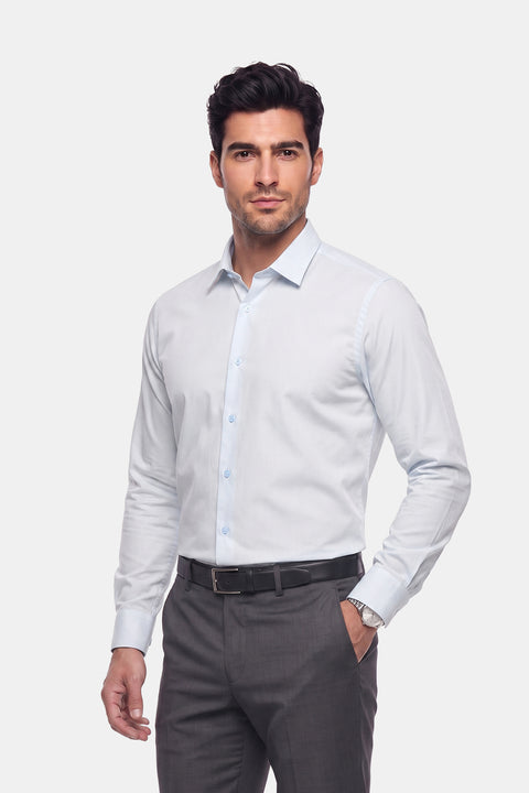 Classic Shirt Slim Fit 100% Cotton Light Blue