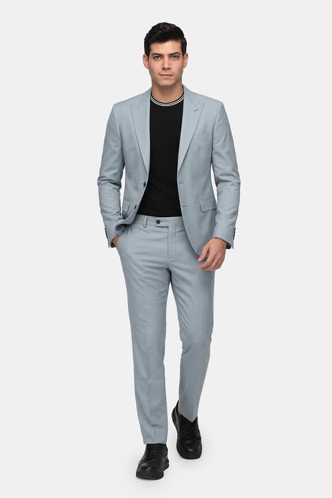Slim Straight Fit Suit Light Blue