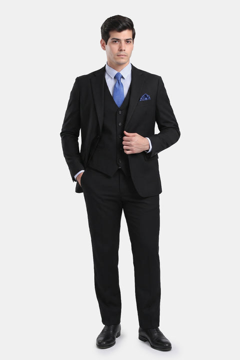 Slim Fit Suit Black