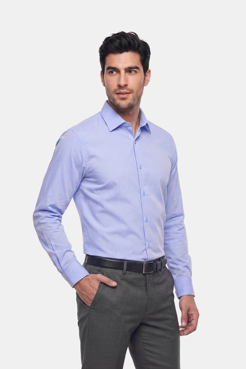 Classic Shirt Slim Fit 100% Cotton Light Blue