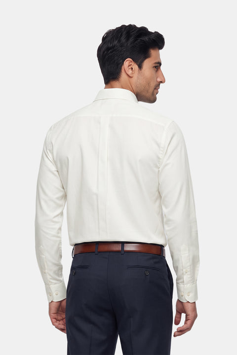 Classic Shirt Regular Fit 100% Cotton Off White