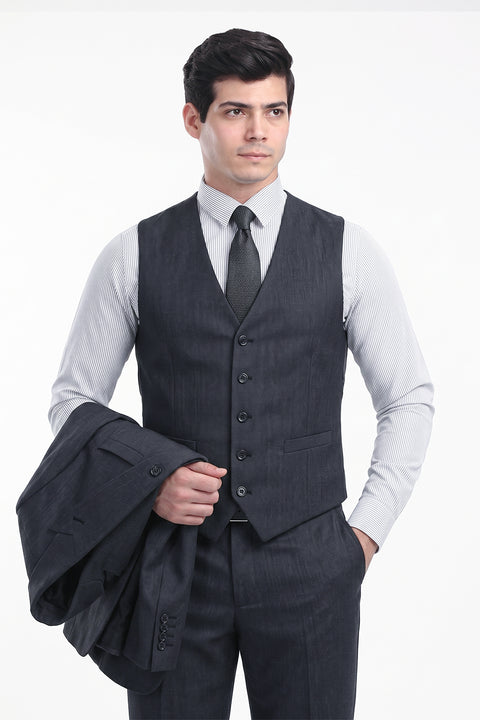 Slim Fit Suit Gray