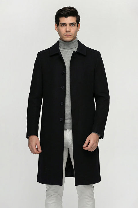 Regular Fit Coat Black