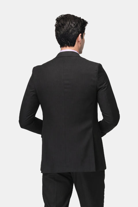 Slim Straight Fit Suit Black