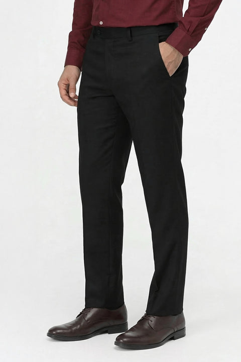 Regular Fit Classic Pants Black