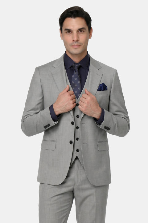 Regular Fit Suit Light Gray