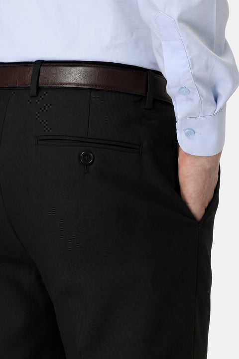 Slim Straight Fit Classic Pants Black