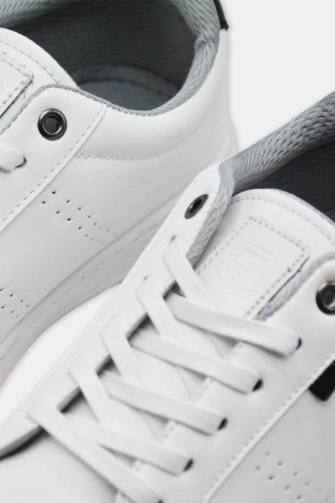White Sneakers with Subtle Black Details