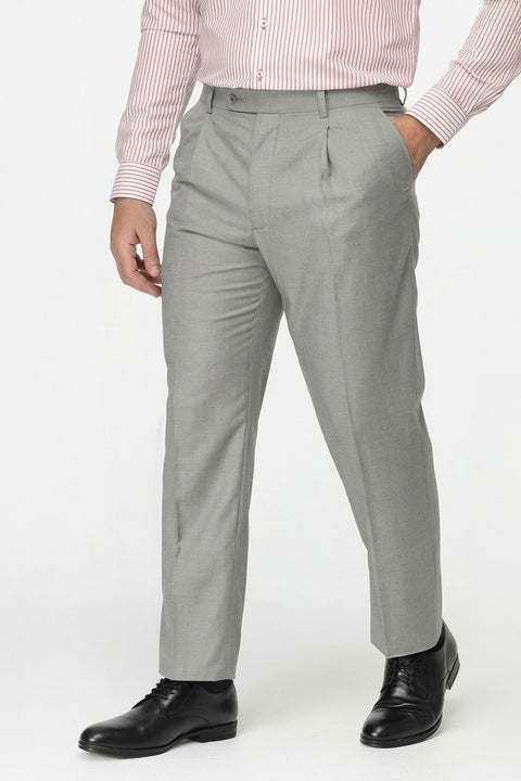 Slim Fit Classic Pants Light Gray