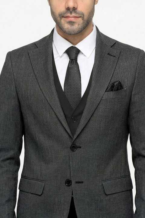 Slim Fit Suit Gray