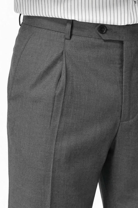 Slim Fit Classic Pants Gray