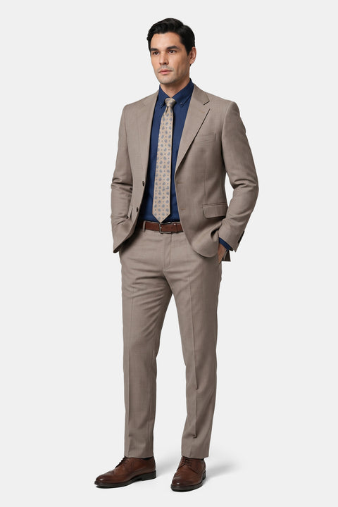 Regular Fit Suit Beige