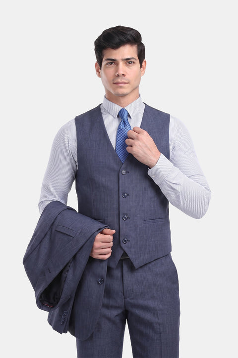 Slim Fit Suit Dark Blue