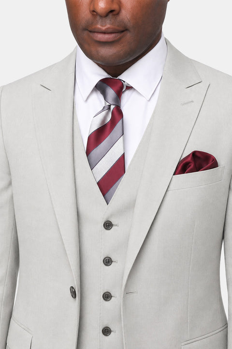 Slim Fit Suit Light Gray