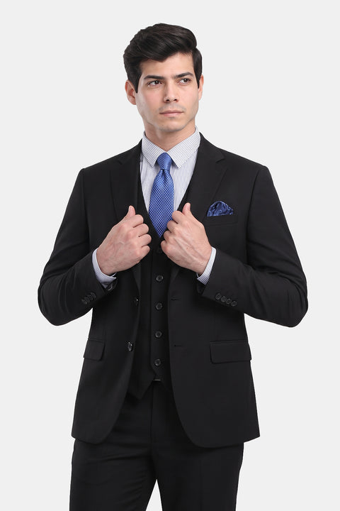 Slim Fit Suit Black