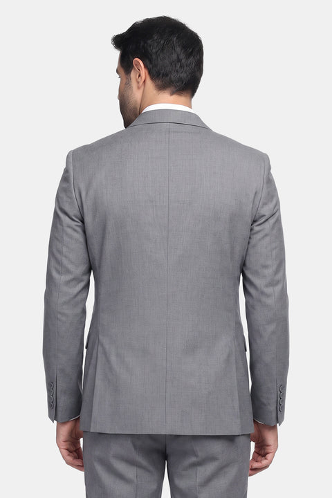 Slim Straight Fit Suit Gray