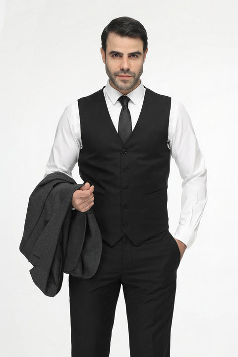 Slim Fit Suit Gray