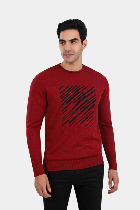 Regular Fit Pullover Dark Red