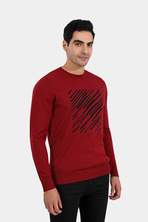 Regular Fit Pullover Dark Red